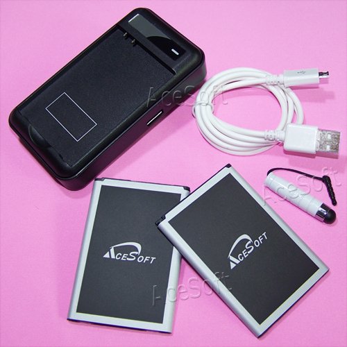 AceSoft 2X 4000mAh Rechargeable Battery with Dock Charger & Micro USB Cable for LG G Stylo MS631 - Perfect for Travel, Work & Daily Use