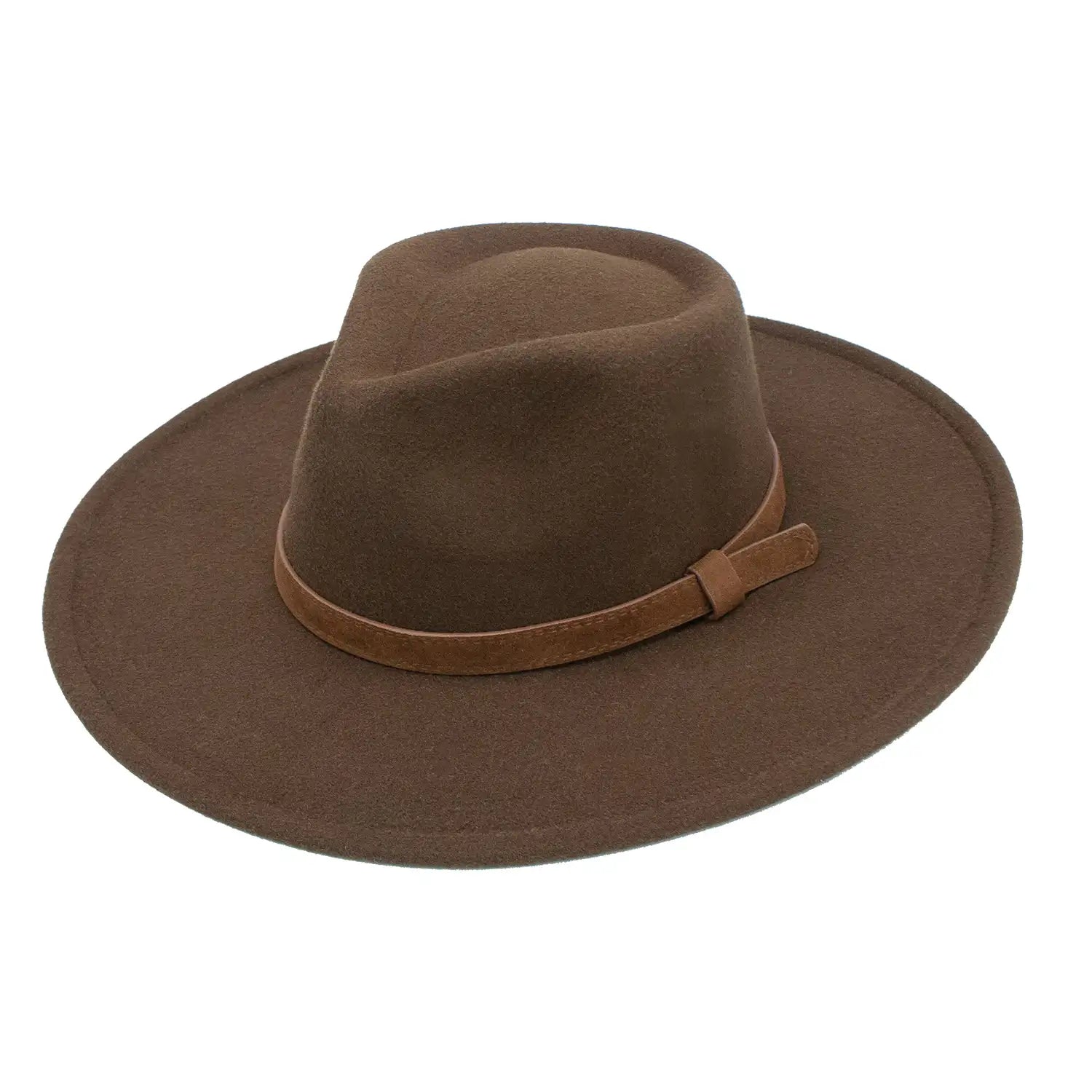 Peter Grimm Tanner Wide Brim Wool Felt Cowboy Hat for Men - Western Style Outback Hat for Outdoor, Rodeo & Country Fashion