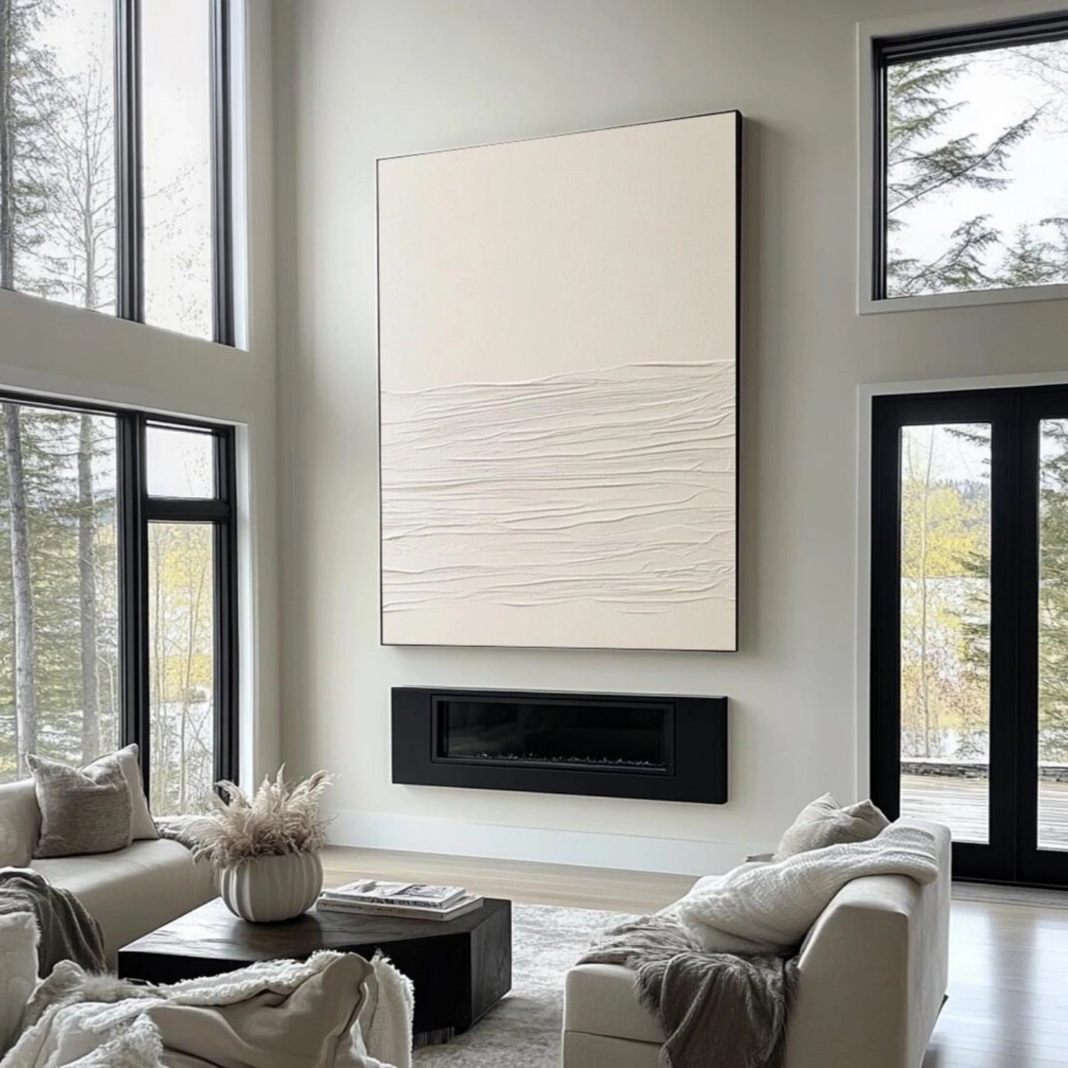 Minimalist Textured Plaster Art Paintings on Canvas #MM314 - Perfect for Modern Home & Office Wall Decor