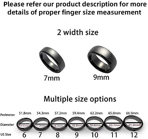 COLMO Tesla Smart Ring - RFID Key Fob Replacement for Model 3/Y - Ceramic Tesla Accessories for Men & Women - Fast US Shipping (US6, Black No Logo 7mm) - Perfect for Keyless Entry & Modern Car Access