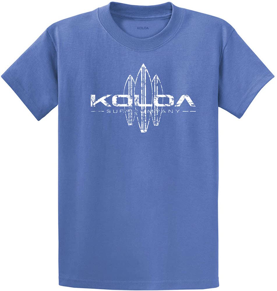 Vintage Surfboard Logo T-Shirt for Men - Koloa Retro Beach Style Cotton Tee in Regular, Big & Tall Sizes - Perfect for Surfing, Beach Parties & Casual Summer Wear