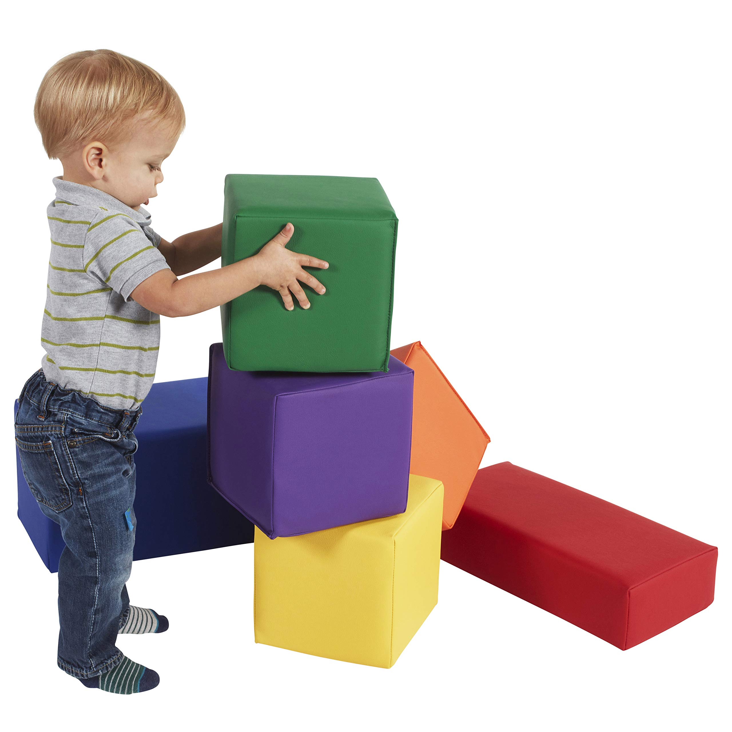 SoftScape Toddler Playtime Climber and Blocks (9-Piece Set) - Indoor Play Equipment for Kids Ages 1-3 | Safe Foam Climbing Toys for Toddlers | Perfect for Daycare, Nursery & Home Playrooms