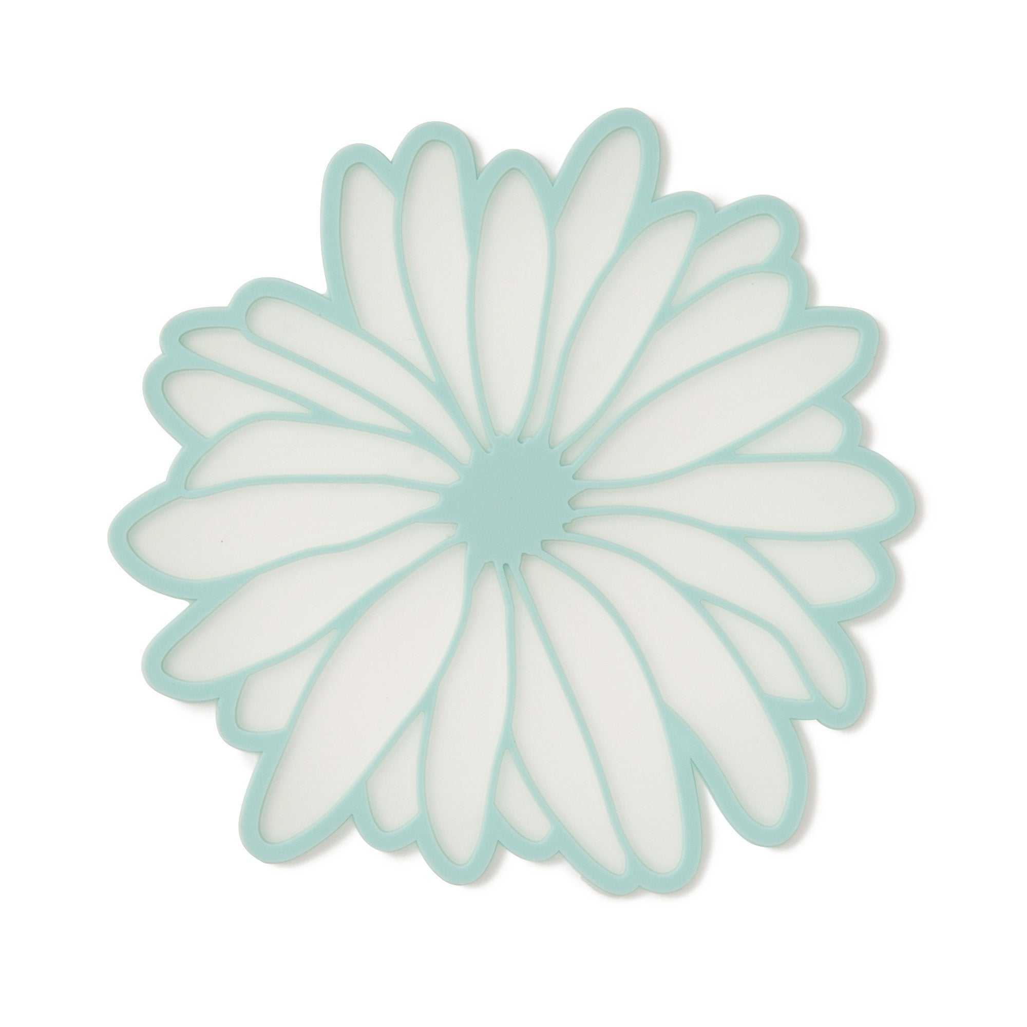 Gerbera Daisy Coasters Set of 4 - Light Green Floral Drink Coasters for Coffee Table, Bar, and Home Decor - Absorbent & Durable Coaster Pads for Hot & Cold Beverages