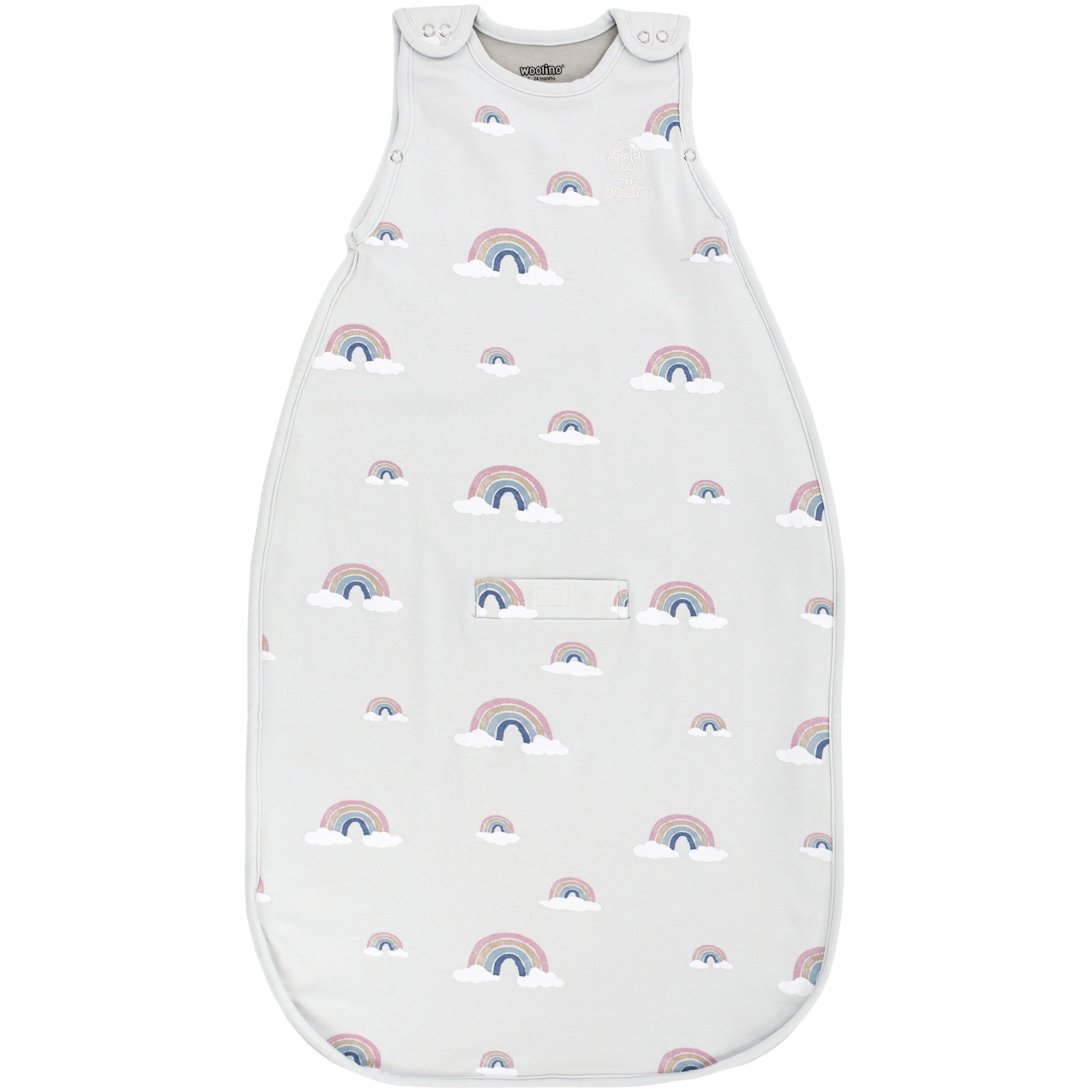 4 Season Baby Sleep Sack - Merino Wool & Organic Cotton for Newborn to 2 Years - Rainbow Color - Perfect for Nursery, Daycare & Travel