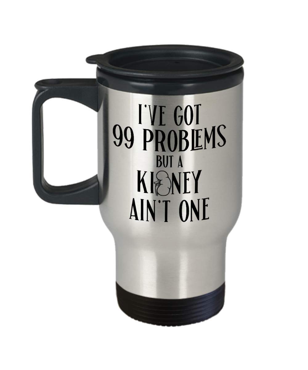 Kidney Transplant Recovery Travel Mug - Funny Get Well Gift for Men & Women - Insulated Tea & Coffee Cup for Hospital, Work & Daily Use