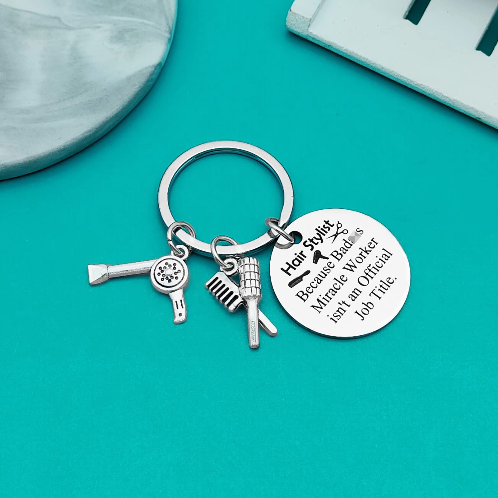Stylish Hairdresser Keychain - Perfect Cosmetology Graduation Gift, Christmas & Birthday Present for Hair Stylists | Ideal for Salon Professionals & Beauty School Students