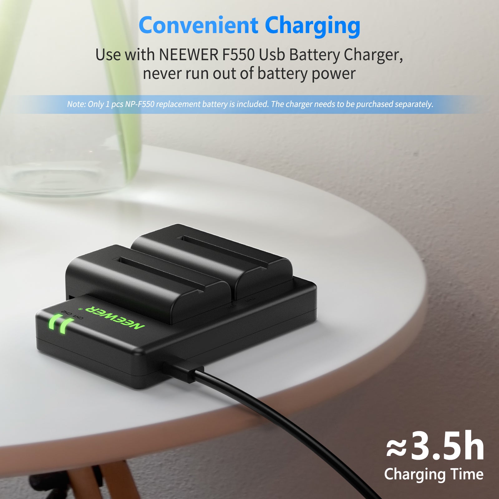 NEEWER NP-F550 NP-F570 Replacement Battery for Sony Camcorders - Compatible with Sony Handycam, Digital Cameras & Video Recorders (Great for Travel Vlogging & Professional Filming)