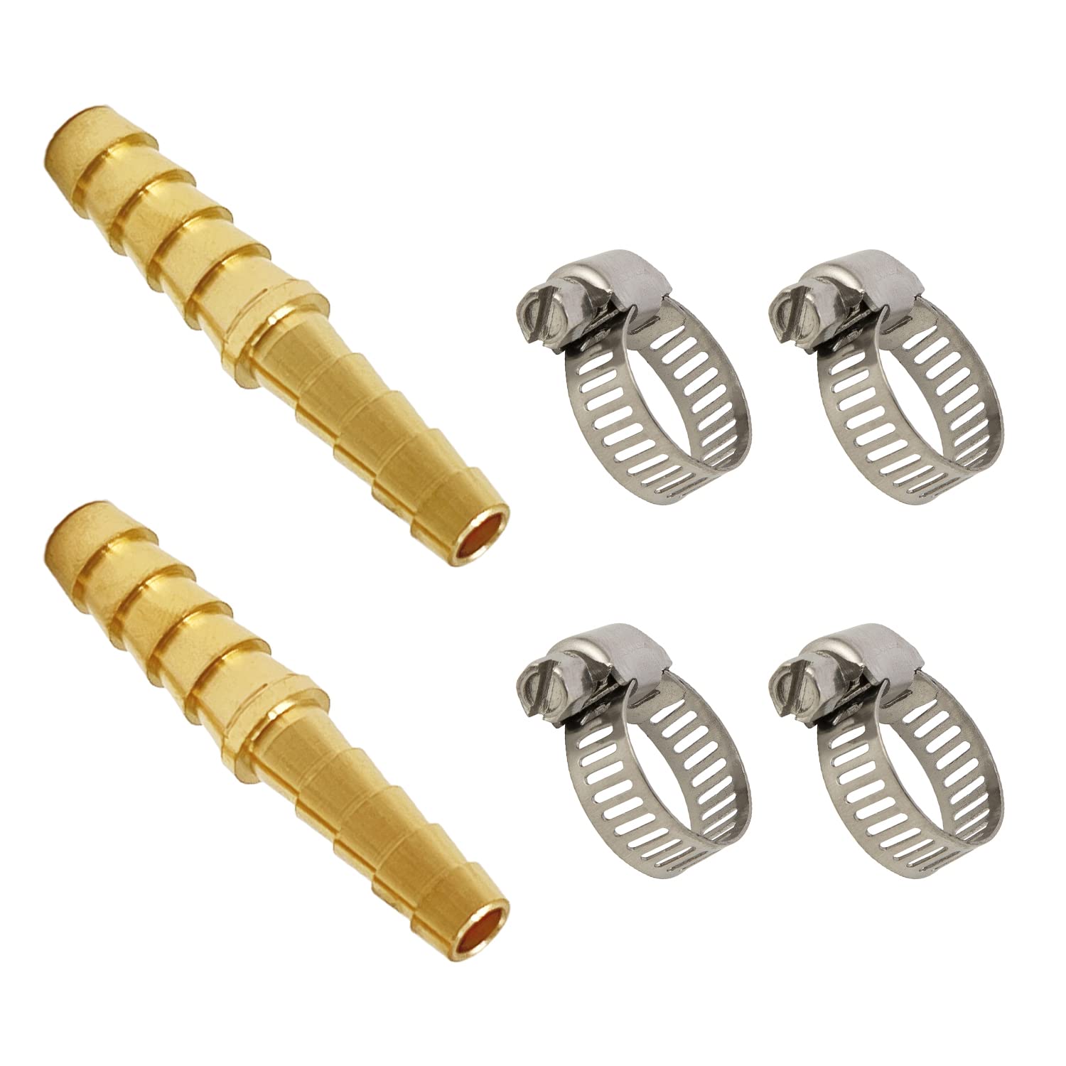 LIONMAX Brass Hose Barb Adapter Fittings 2 PCS - 5/16