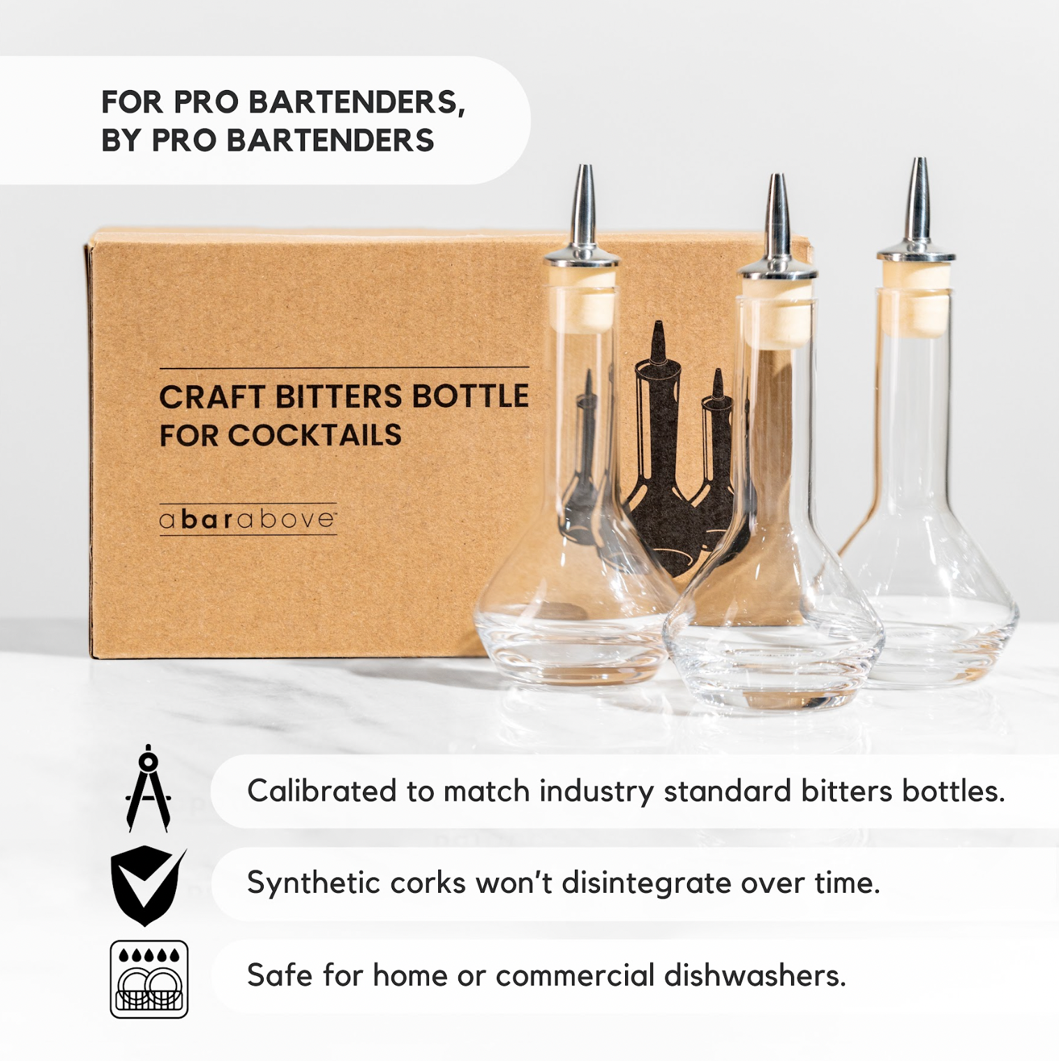 Premium Glass Bitters Bottles with Dropper - Essential for Cocktails, Mocktails & Home Bar Mixing - Perfect for Bartenders & DIY Drink Enthusiasts