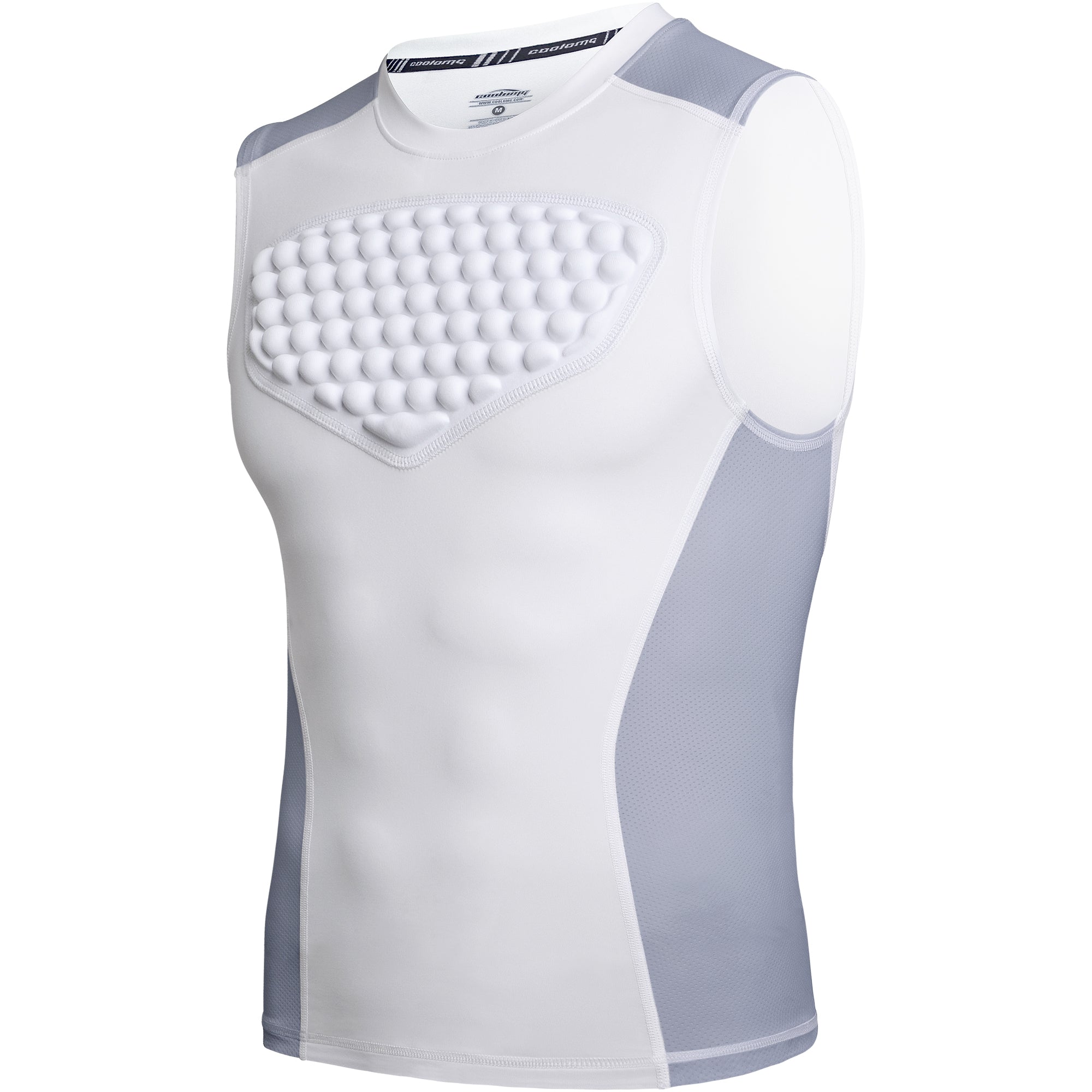 COOLOMG Youth Padded Chest Protector Shirt - Baseball, Softball, Football & Lacrosse Protective Gear with Rib, Heart & Sternum Guard - Ideal for Training, Games & Sports Safety