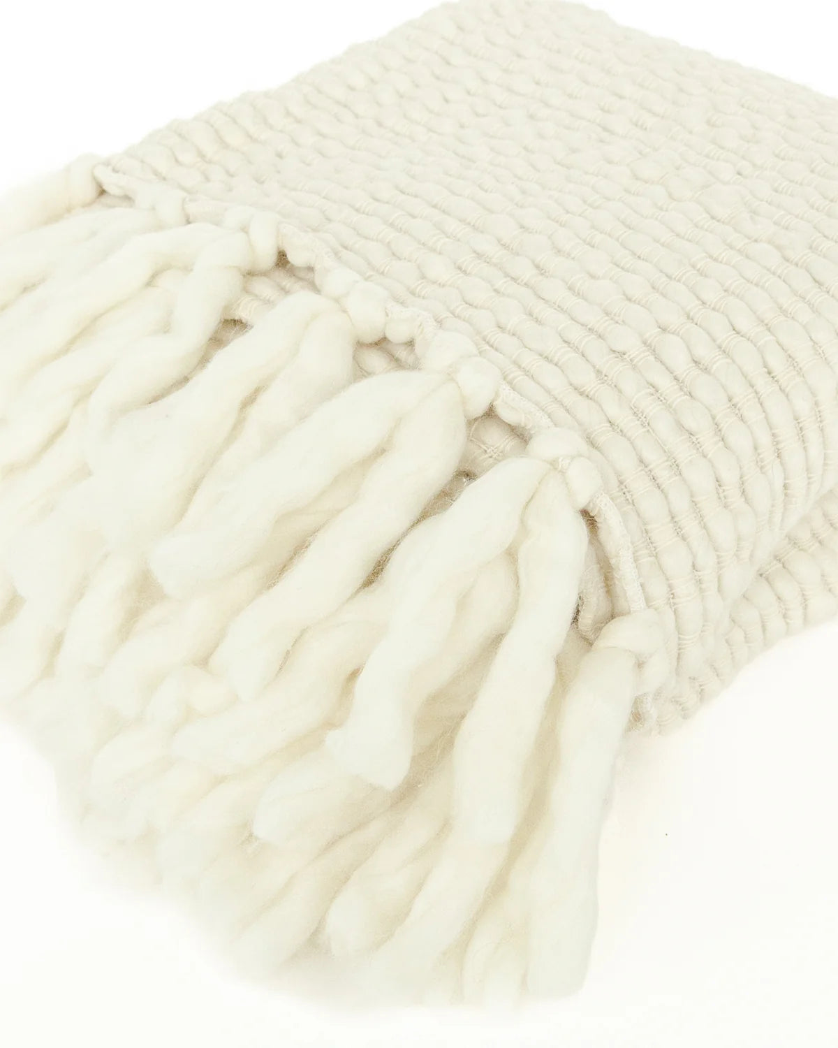 Verbier Cream Throw - Soft & Cozy Knit Blanket for Bed, Couch & Sofa - Perfect for Winter Nights, Movie Time & Home Decor