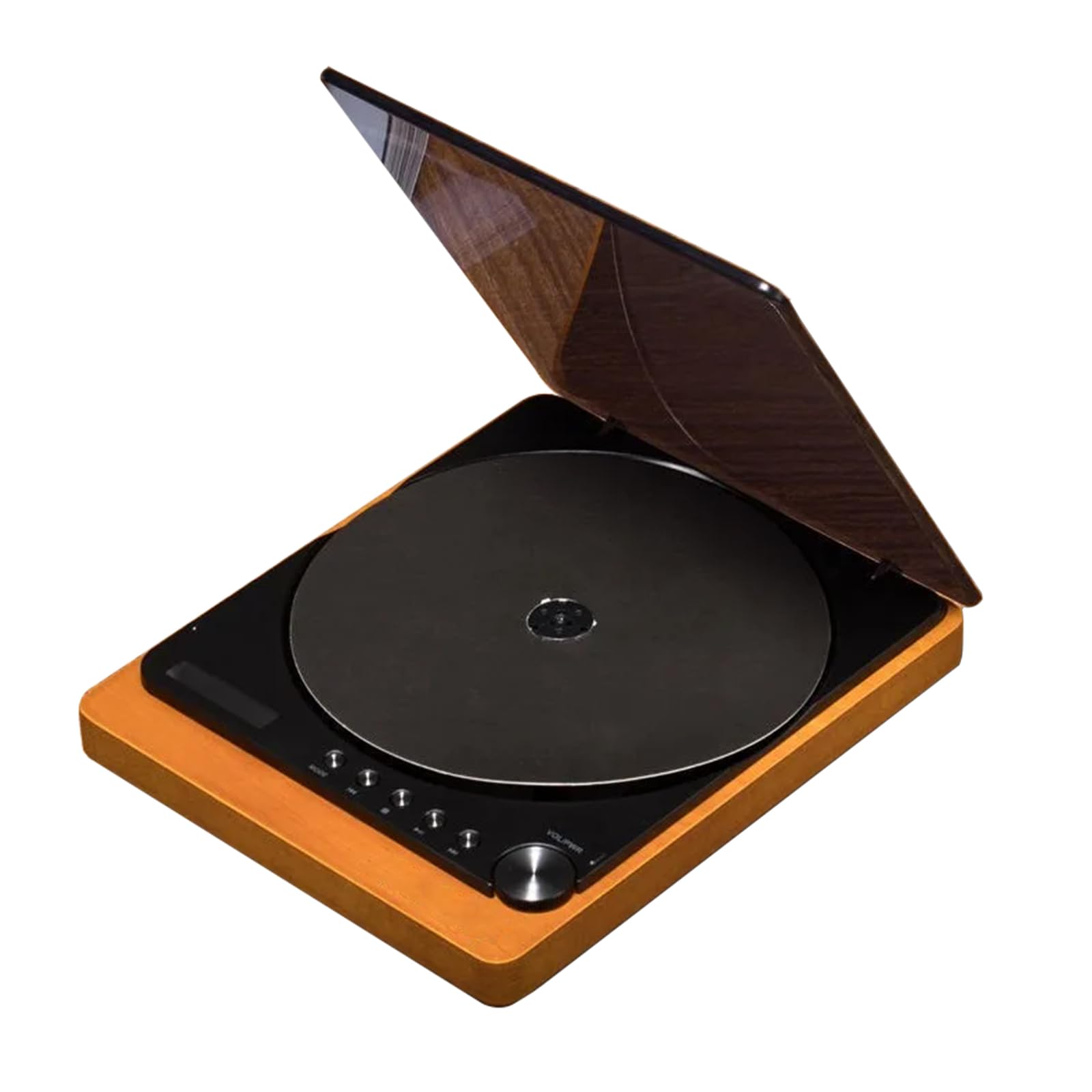 Vintage Bluetooth CD Player with HiFi Speakers - Portable Turntable with USB, Optical Output & LCD Display for Home, Office & Car Use | Perfect for Music Lovers & Audiophiles