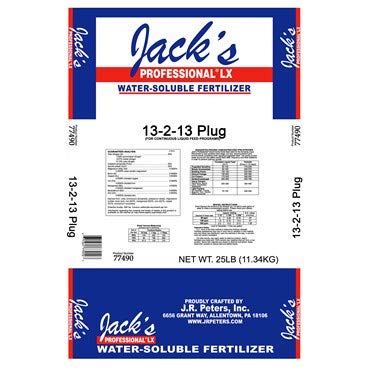 **Jack's 13-2-13 Plug Fertilizer 25lb Bag – Premium Plant Food for Seedlings, Plugs & Transplants – Ideal for Greenhouses, Nurseries & Home Gardening**