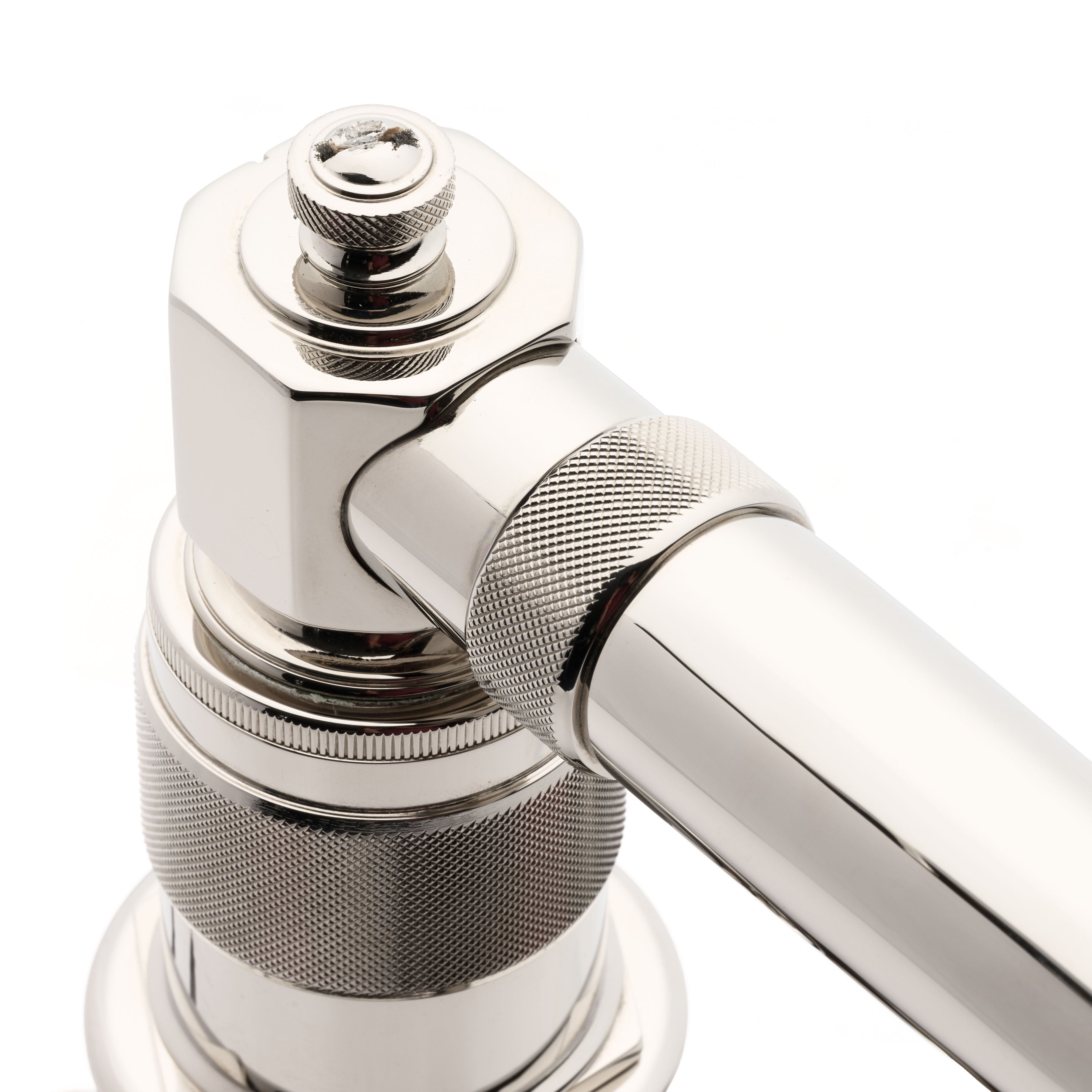 Waterworks R.W. Atlas Low Profile Concealed Tub Filler with 2.5GPM Hand Shower & Nickel Metal Lever Handles - Perfect for Modern Bathroom Renovations and Spa-Like Showers