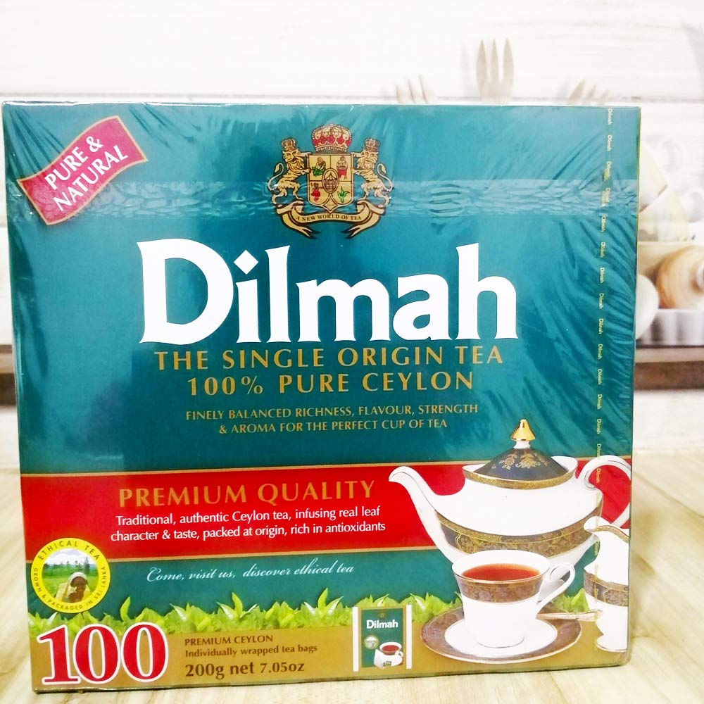 Premium Dilmah Tea Bags - 100% Pure Ceylon Black Tea BOPF for Morning Boost & Afternoon Relaxation | Perfect for Office, Home & Gifting