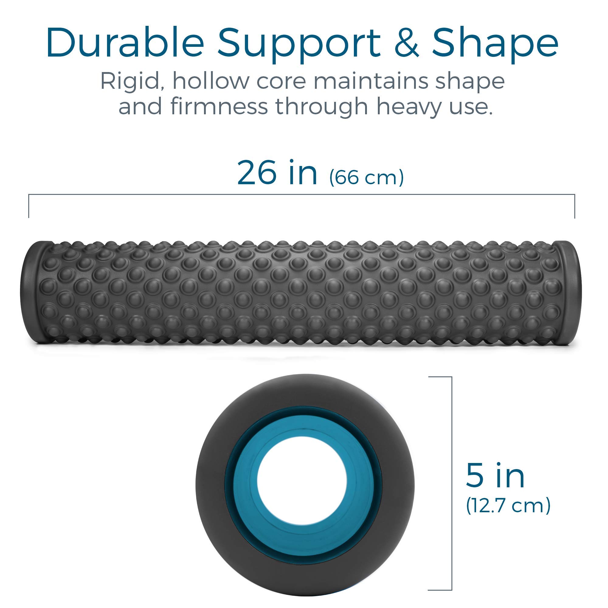 Teeter Massage Foam Roller Bundle - Textured Deep Tissue Muscle Relief for Recovery, Flexibility & Mobility - Back Pain Relief, Sports Massage & Myofascial Release Tool - Perfect for Yoga, Gym Workouts & Post-Exercise Recovery