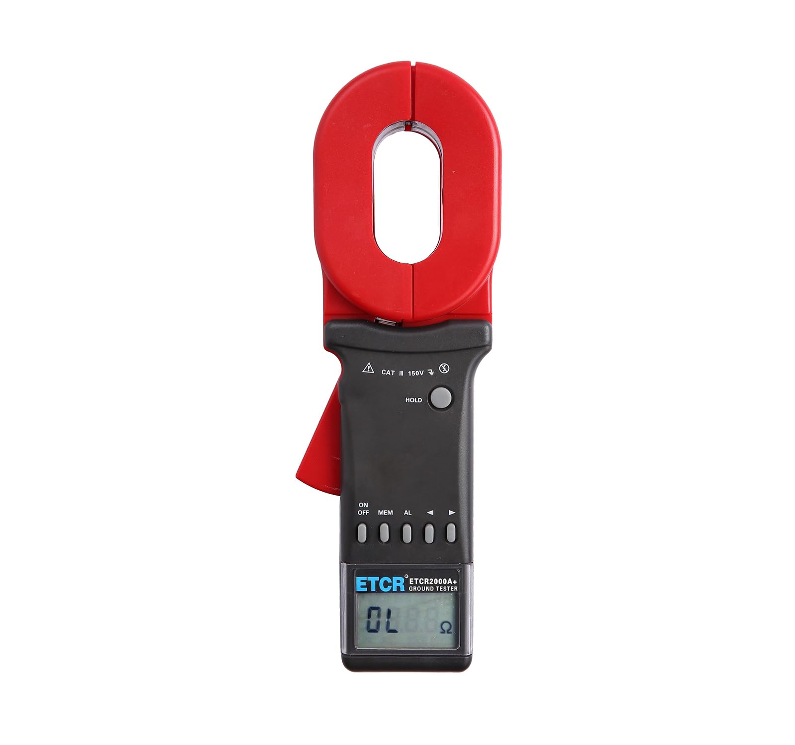 ETCR2000A+ Digital Clamp Ground Resistance Tester 0.01-200Ω for Electrical Safety Testing - Perfect for Industrial, Commercial & Residential Electrical Maintenance