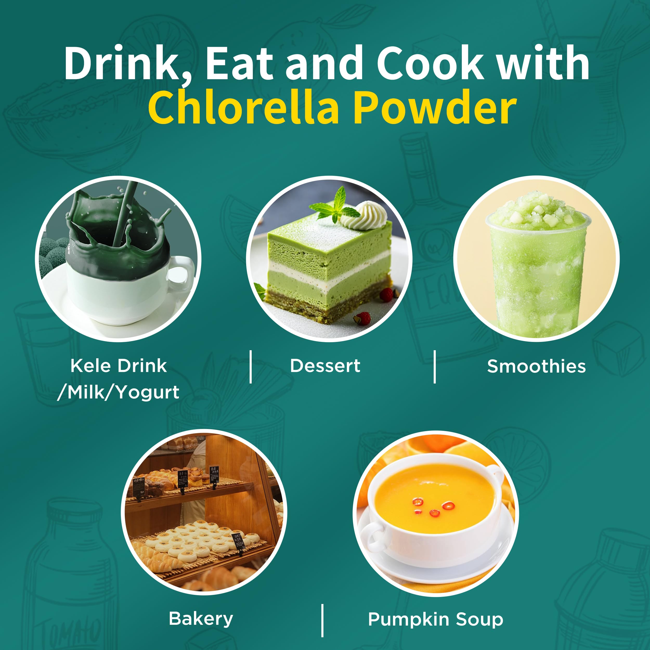 Organic Chlorella Powder - Natural Chlorophyll Superfood Supplement for Immune Support & Liver Detox | Vegan Protein & Vitamin Rich | 8 oz | Perfect for Smoothies, Juices & Wellness Shots