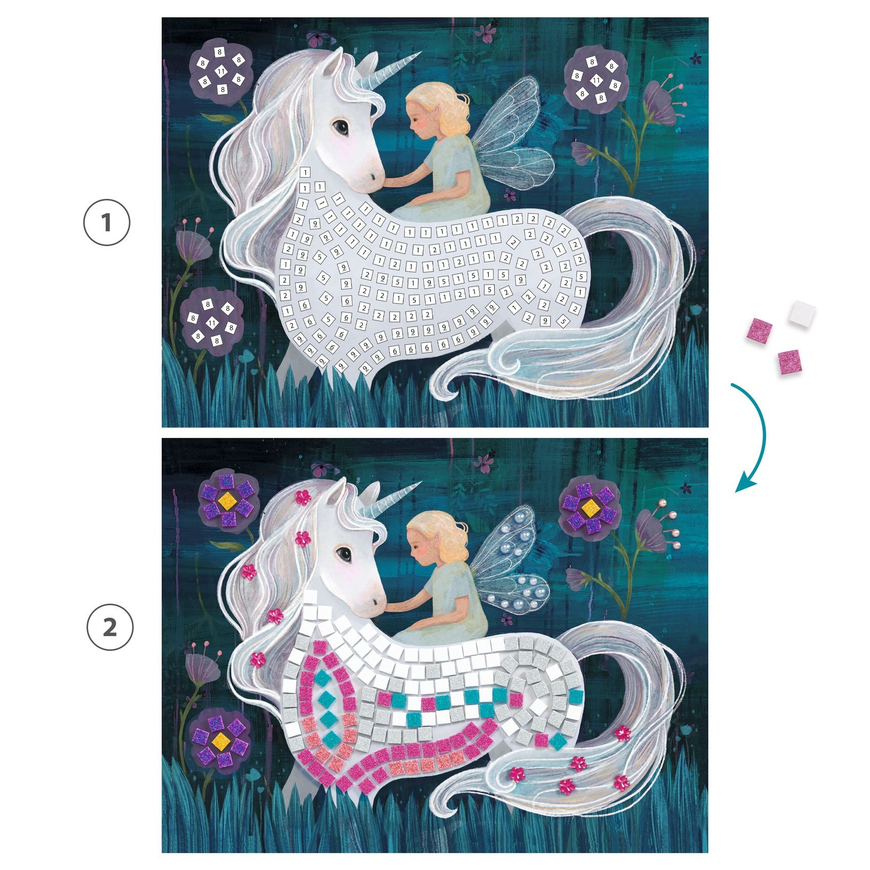 Enchanted World Mosaic Art Set - DIY Craft Kit for Kids & Adults - Creative Home Decor & Gift Idea - Perfect for Wall Art, Room Decor, and DIY Projects
