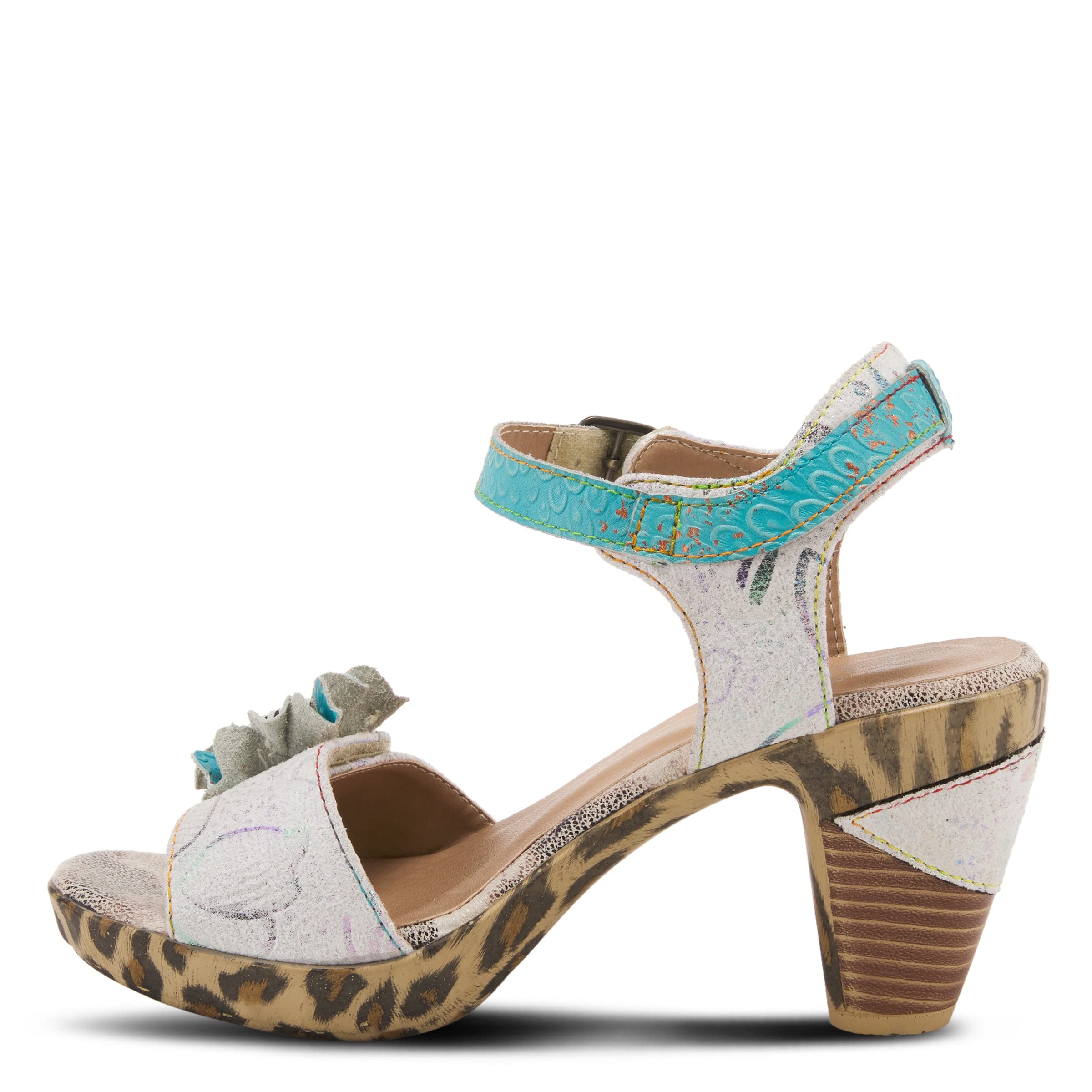 Spring Step L'Artiste Women's Wildcat Comfortable Leather Sandals with Cushioned Footbed - Perfect for Summer, Beach, and Casual Outings