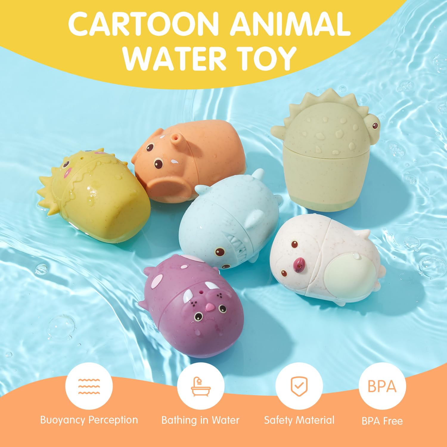 **11PCS Non-Toxic Baby Bath Toys - Stacking Boats & Animal Squirters for Sensory Play | Safe Bathtub & Pool Toys for Infants 6-12M & Toddlers 1-3Y | Educational Water Table Gift for Learning & Fun**    *(Perfect for bathtime, pool play, sensory development, and early learning activities!)*