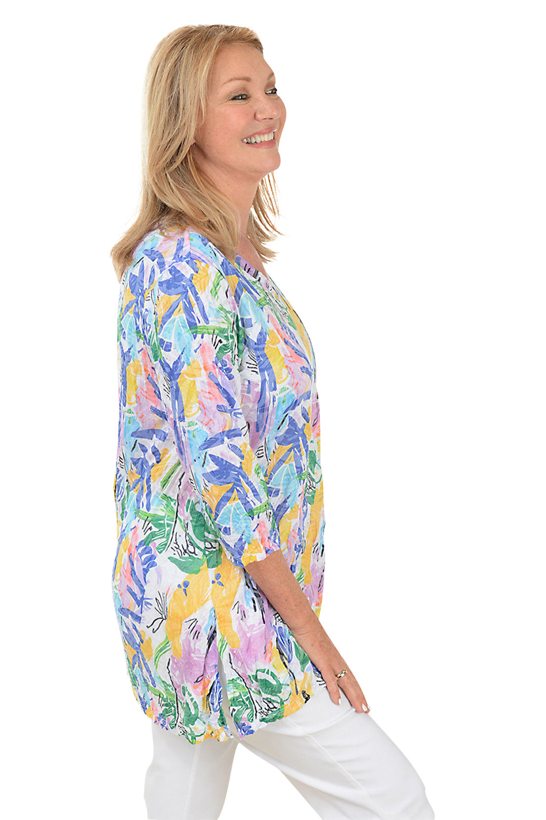 Mardi Gras Crinkle Pocket Tunic - Festive Party Dress for Women, Comfortable & Stylish Outfit for Carnival, Mardi Gras Celebrations, Costume Parties & Themed Events