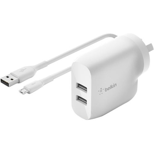 Belkin BOOST CHARGE 24W USB-C Wall Charger - Fast AC Adapter for iPhone, Samsung Galaxy, iPad, Tablet & Power Bank - 4.8A Output White (WCE002AU1MWH) - Perfect for Home, Office & Travel Charging