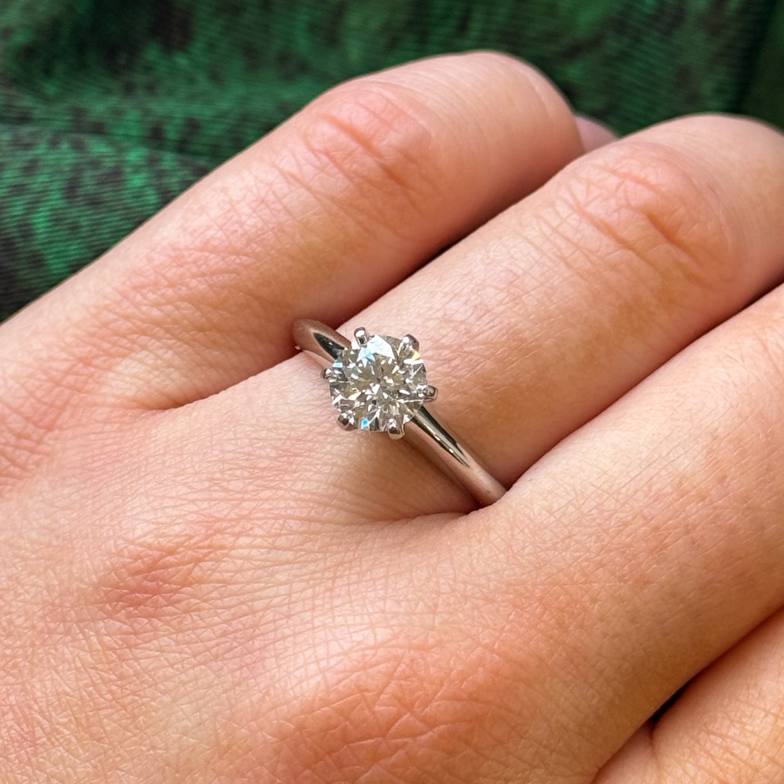 Tiffany & Co. The Tiffany® Setting Engagement Ring - 1.16 Carat Round Brilliant Cut Diamond in Platinum, Size 7.5 | Perfect for Proposals, Anniversaries & Special Occasions