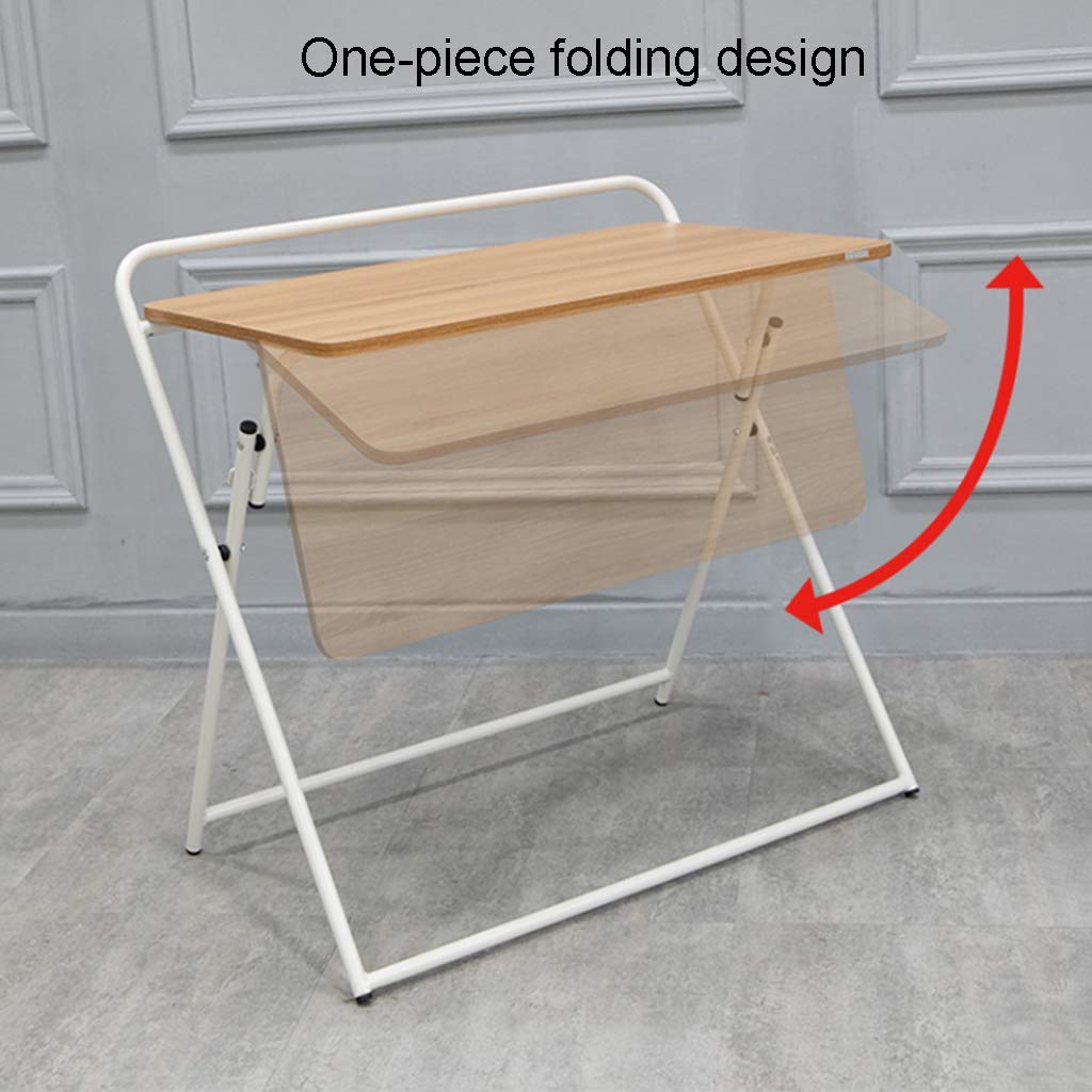 Double-Layer Computer Desk - Foldable Laptop Table for Home Office, Student Dorm & Small Spaces | Sturdy Writing Desk with Easy Assembly (Model 804896CM) | Perfect for Remote Work, Online Classes & Compact Living Areas