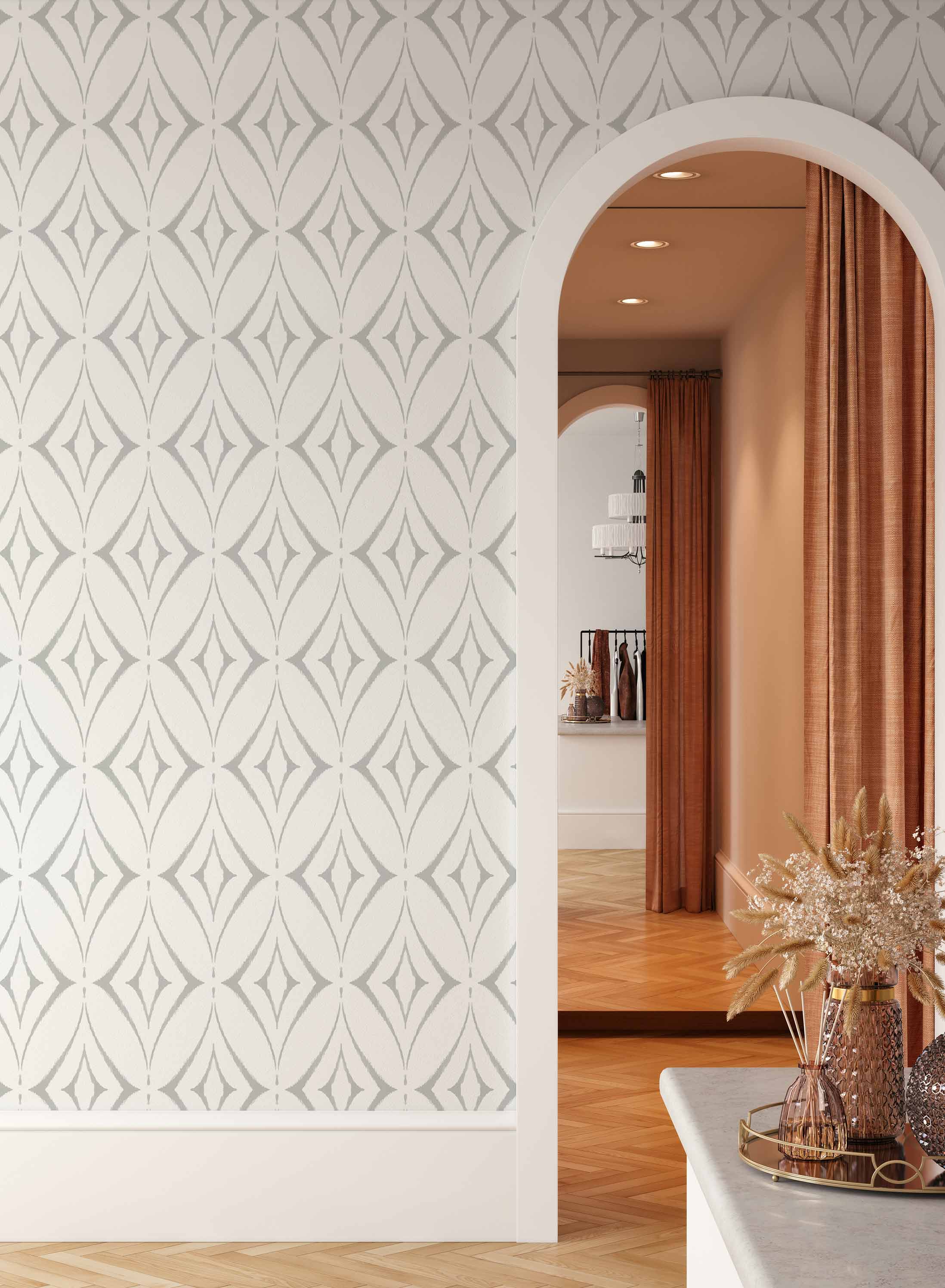 Jaipur-Inspired Wallpaper - Exquisite Indian Floral & Geometric Patterns for Home Decor | Perfect for Living Room, Bedroom & Accent Walls