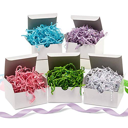 Premium Iridescent Strawberry Crinkle Paper Filler - 10 LB Bag of Shiny Pink Shredded Gift Box Filler (24