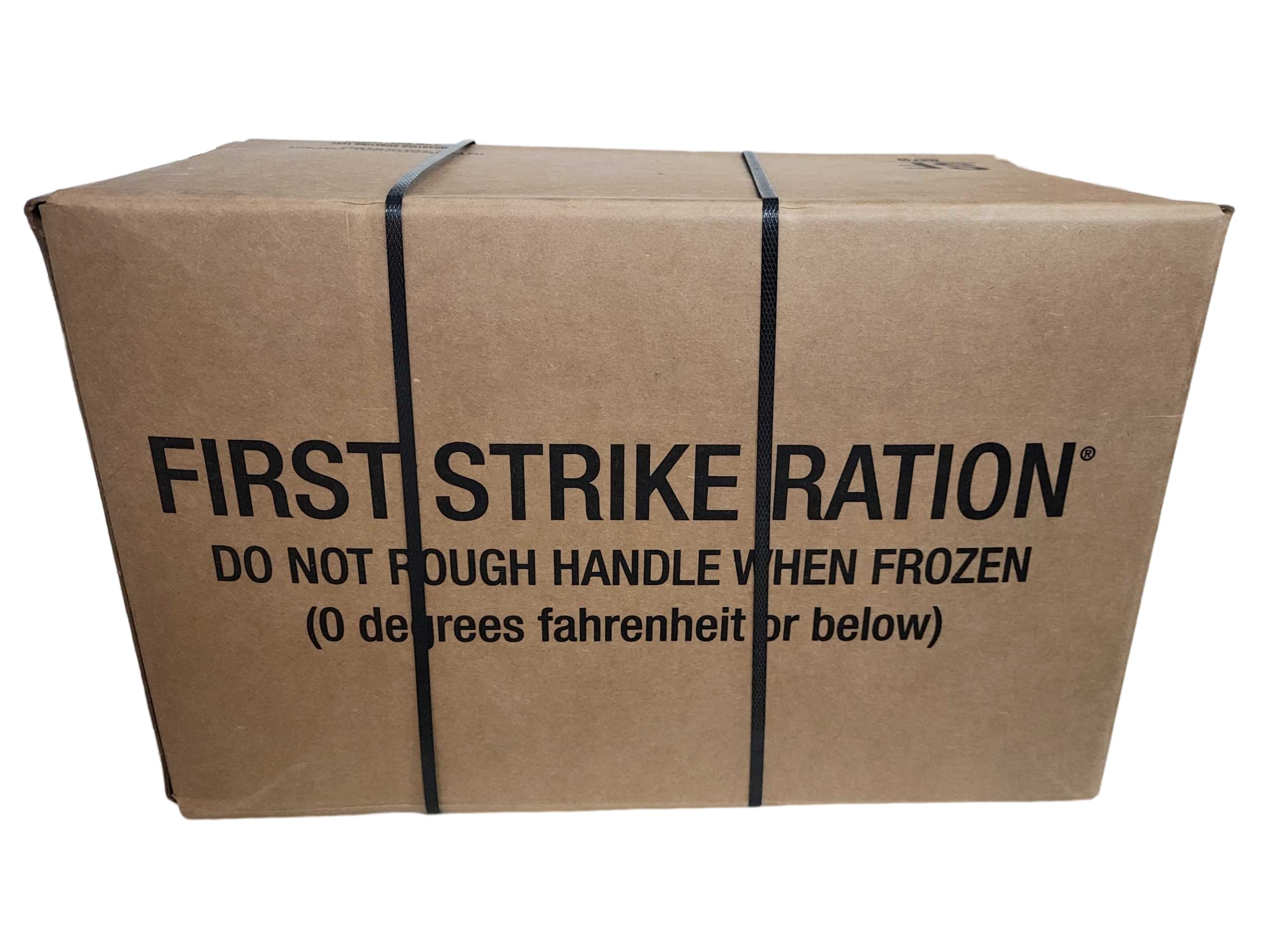 First Strike Ration MRE - 3 Meals in 1 Ration (Inspection/Test Date 06/2020) - 9 Rations per Case - Emergency Food Supply for Camping, Hiking & Survival Preparedness
