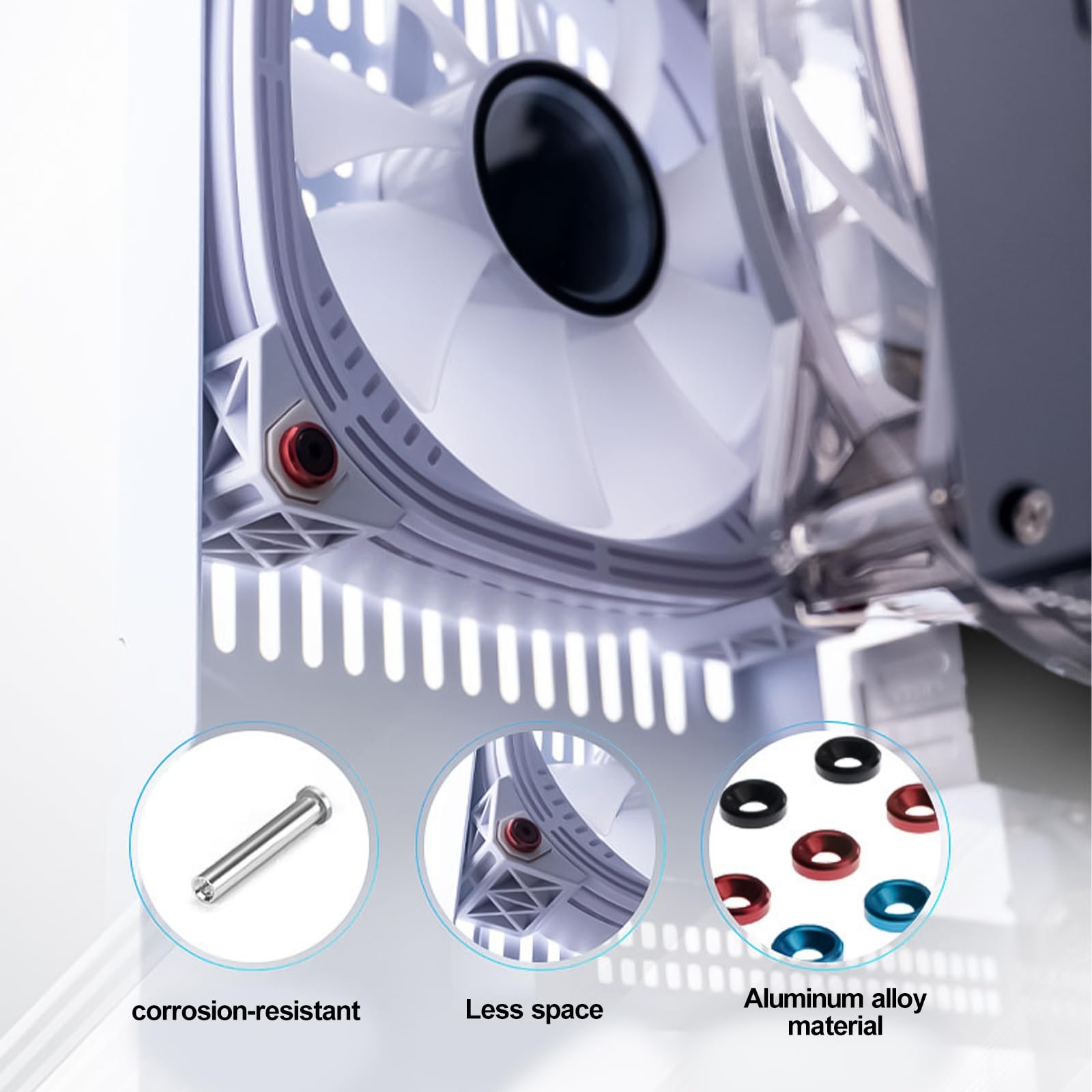 MOIDHSAG PC Case Fan Screws - Easy Install for Desktop Computers | Cooling & DIY Builds