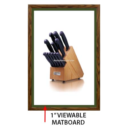 16x20 Designer Wood Snap Frames for Posters with 1 Wide Matboard - Perfect for Home Decor, Art Displays & Office Presentations