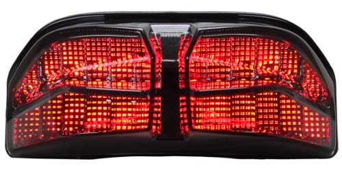 Smoked Lens Integrated Sequential LED Tail Lights for 2011-2013 Yamaha FZ8 - Enhanced Visibility & Style for Night Riding and Custom Motorcycle Builds