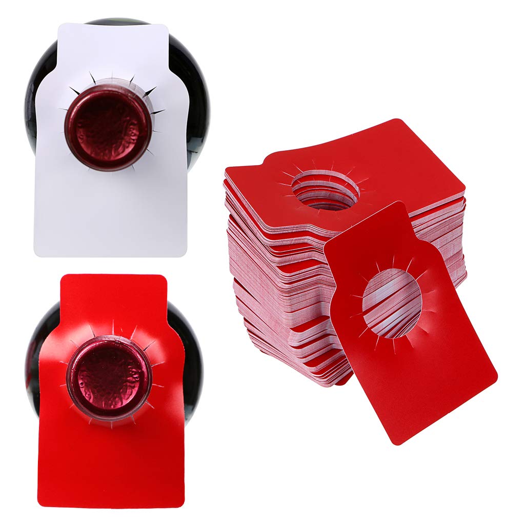 Hipiwe Reusable Wine Bottle Tags - 200 Pack Dual-Colored Plastic Wine Labels for Wine Racks & Cellar Organization - Perfect for Wine Tastings, Gifts & Home Bars