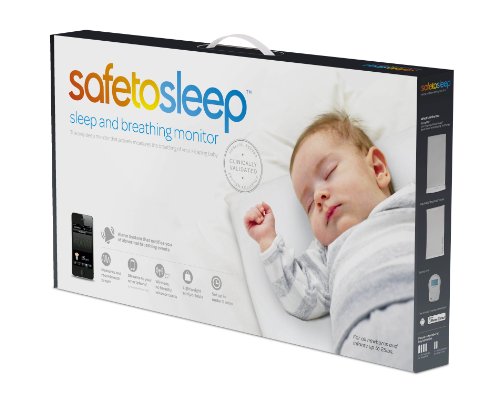 Safe to Sleep Baby Breathing Monitor with Audible Alarm & Smartphone App - Wireless Infant Sleep Tracker for Crib, Bassinet & Nursery - Peace of Mind for New Parents