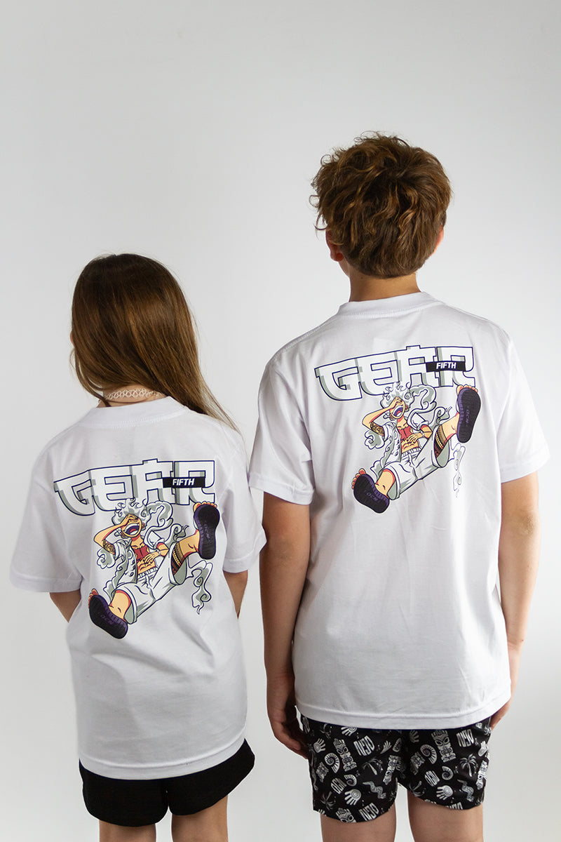 Ocn Kids Oversize Tribute T-Shirt - White Y1 - Comfortable & Stylish Unisex Tee for Boys and Girls - Perfect for Casual Wear, School, and Playdates