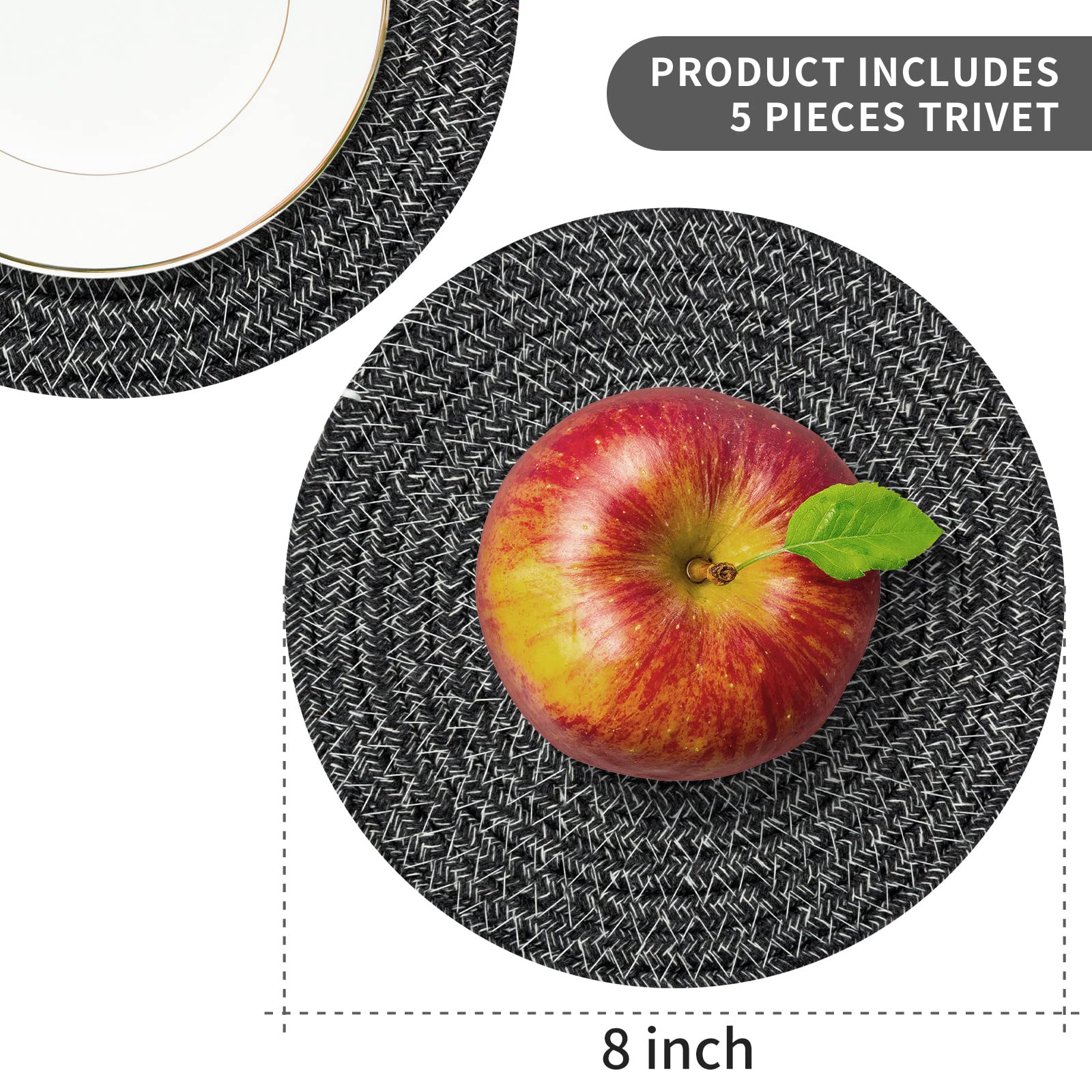 Heat-Resistant Trivets Set - 5 Pcs 8