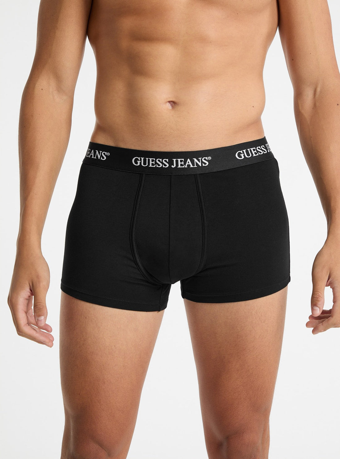 Guess Jeans Black & Grey 2 Pack Men's Underwear Trunks - Soft Cotton Boxer Briefs for Everyday Comfort & Lounge Wear