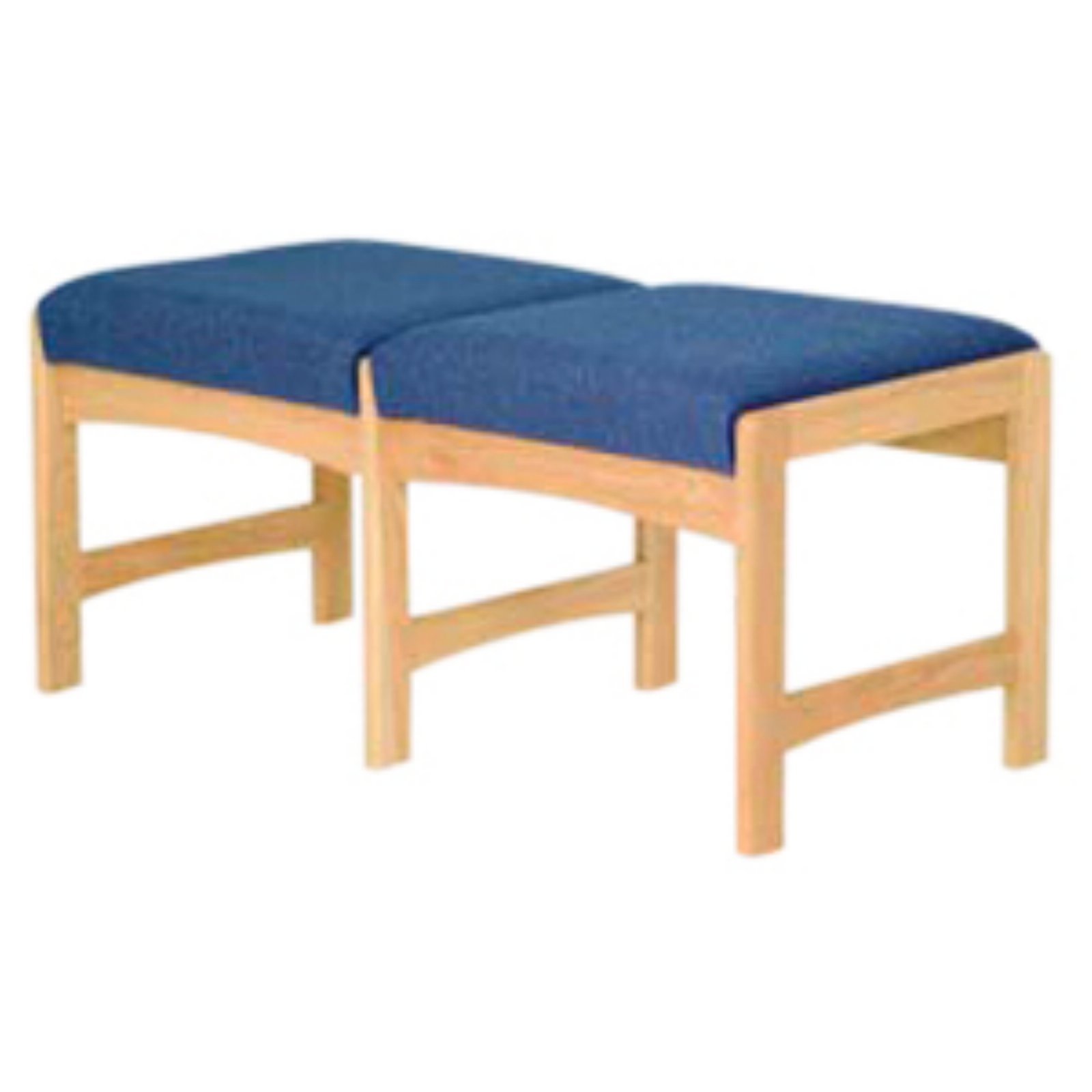 Premium Wooden Mallet DW5-2 2-Seat Bench in Medium Oak & Cabernet Burgundy - Durable Outdoor Patio Furniture for Garden, Deck, or Porch