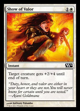Magic The Gathering Show of Valor (33/249) - Foil Card from Magic 2014 Set - Collectible Trading Card Game for Deck Building & Strategy Battles