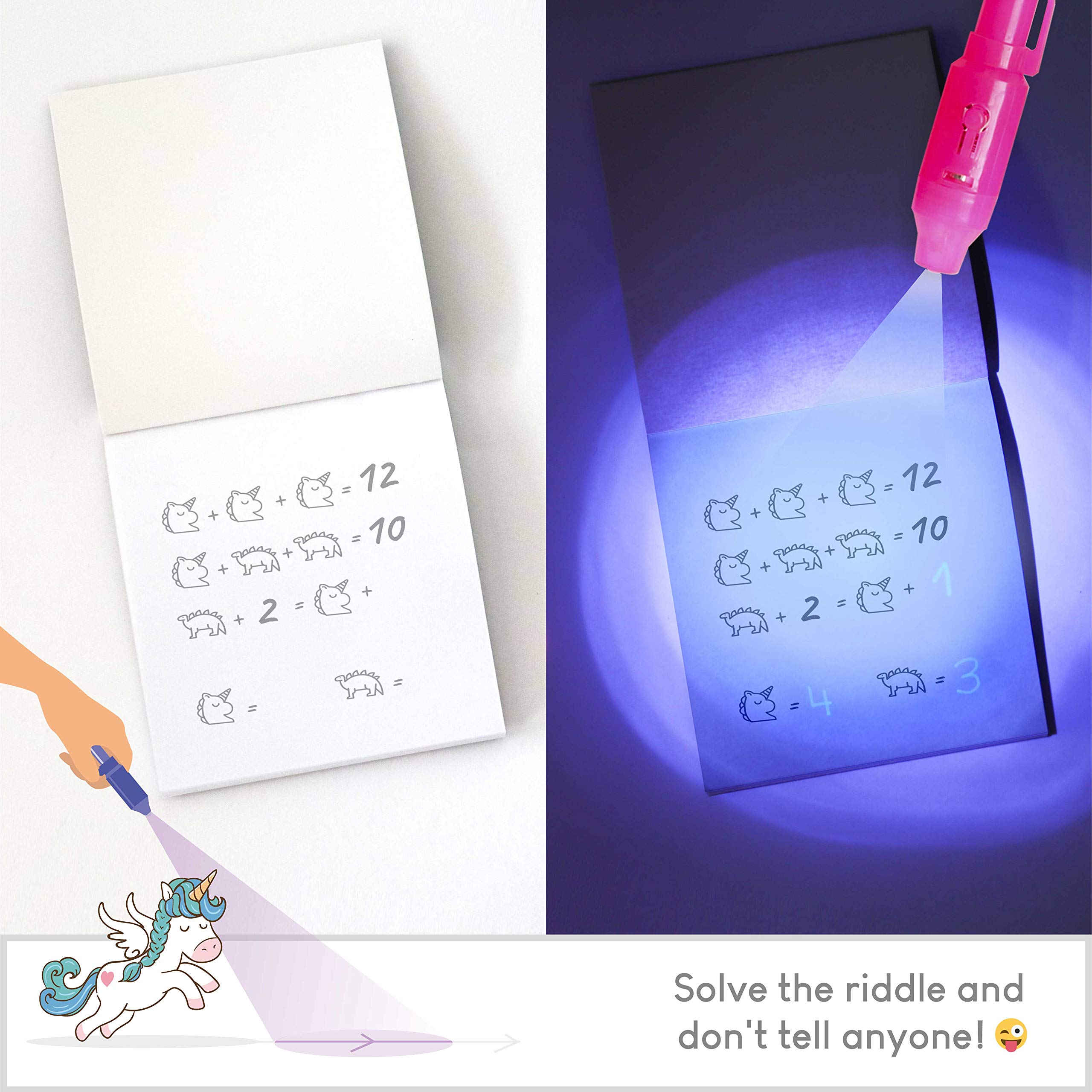 BONNYCO 32-Pack Invisible Ink Pen & Notebook Set - Magic Spy Writing Kit for Kids | Unicorn Themed Birthday Party Favors, Classroom Prizes & School Supplies | Perfect for Secret Messages, Treasure Hunts & Creative Play