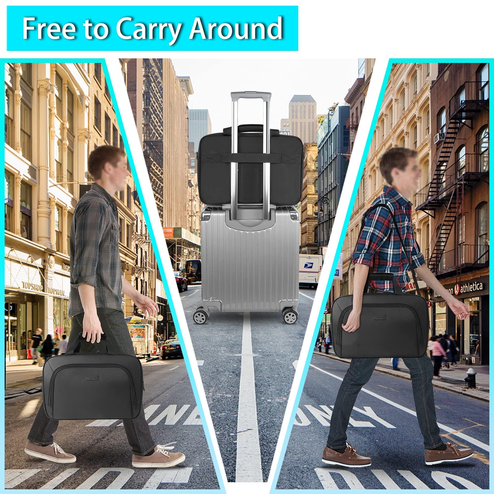 YOREPEK PS5 Travel Carrying Case - Compatible with Playstation 5 Disc & Digital Edition, Pro Console - Large Storage Bag for Controllers, Games & Accessories - Durable Black Protective Case for Travel, Gaming Storage & Home Organization