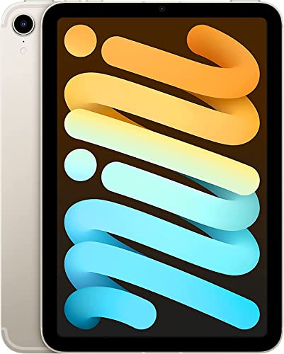 2021 Apple iPad Mini 6 (8.3 inch, Wi-Fi + Cellular, 256GB) - Starlight Color - Certified Renewed - Perfect for Travel, Business & Entertainment