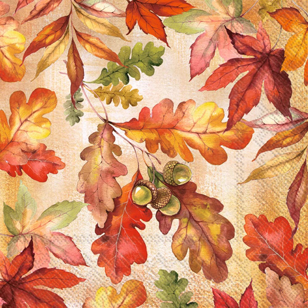 Autumn-Themed Paper Plates and Napkins Set - 72 Pieces (32 Plates, 40 Napkins) for Fall Parties, Thanksgiving, and Seasonal Decorations