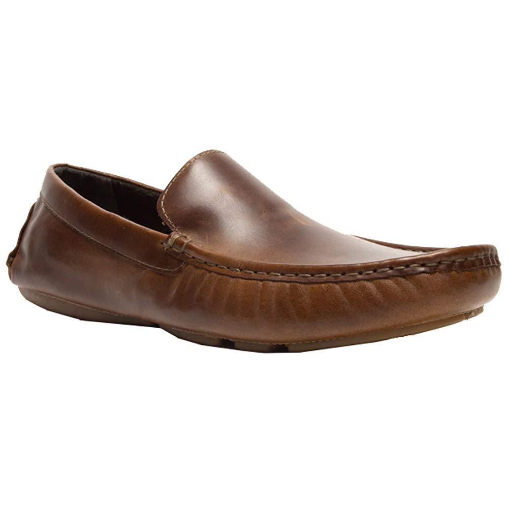 L.B. Evans Men's Alton Slip-On Casual Slippers - Comfortable Brown House Shoes for Indoor & Outdoor Use - Perfect for Lounging, Errands, and Travel
