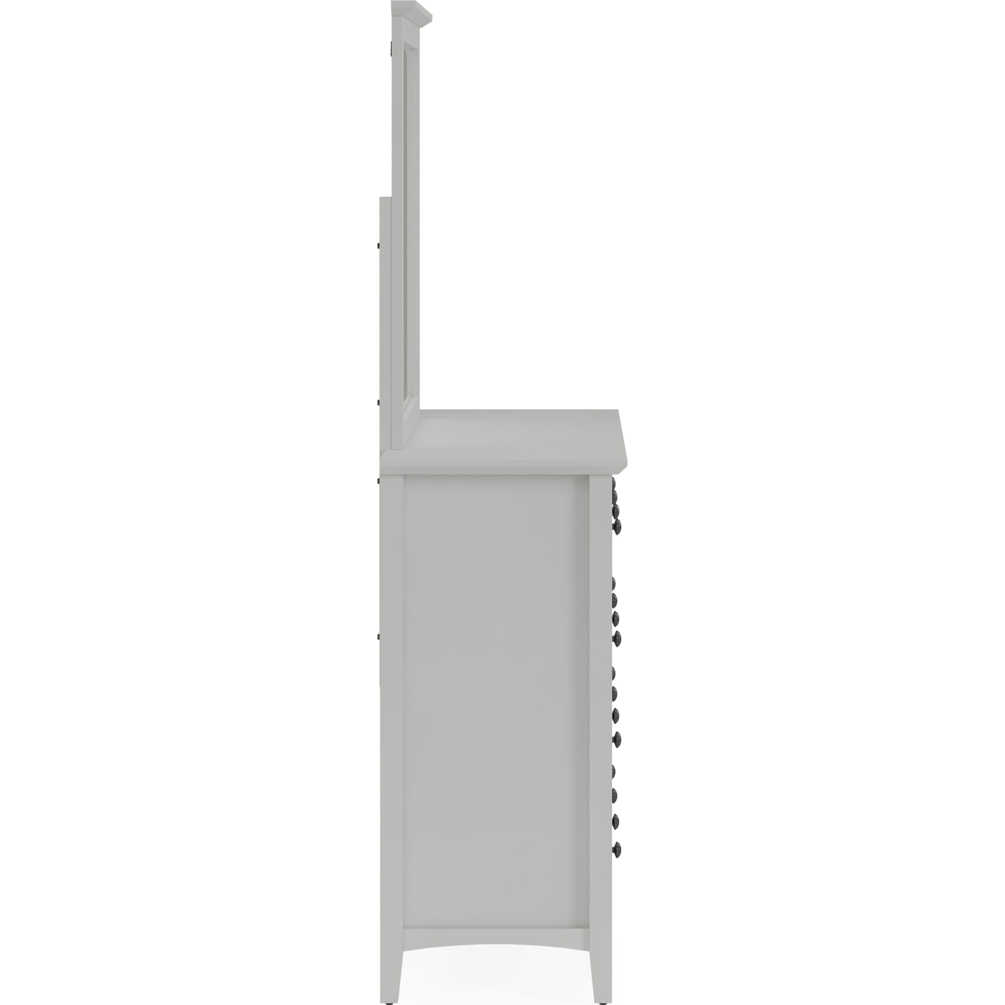 Grace Wall or Dresser Mirror in Elephant Grey - Elegant Home Decor for Bedroom, Bathroom & Entryway - Perfect for Vanity, Dressing Area & Wall Decor