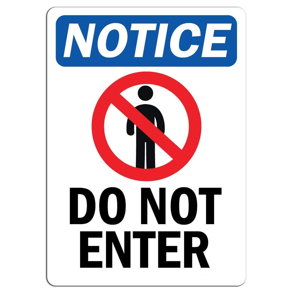 Safety & Warning Vinyl Stickers Bundle - 3 Pack Warehouse Signs (3.5