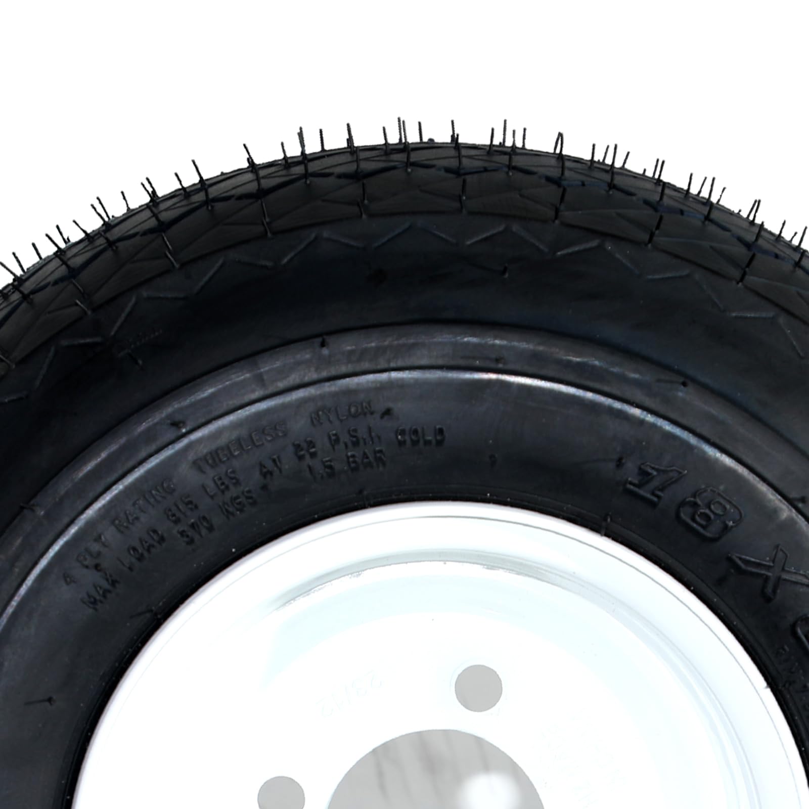 18x8.50-8 Golf Cart Tires and Rims Set of 2 - 4 Ply Load Range B - 4 Lug 4